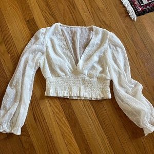 Shein White Crop Top